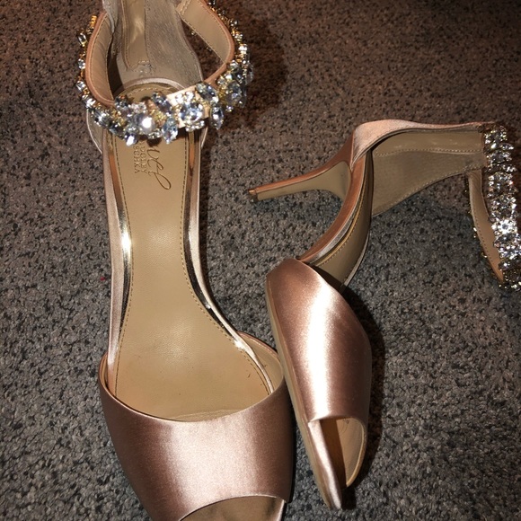 Jewel Shoes - Badgley Mischka Heels with Bling Strap